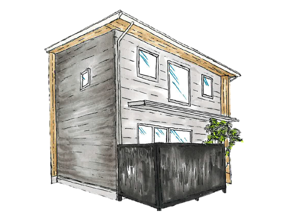 青木工務店 2階建てパース